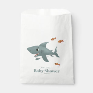 Cute Blue Sea Shark Boys Baby Shower Favour Bags