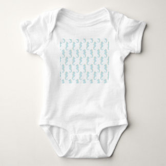 cute blue seahorse baby bodysuit
