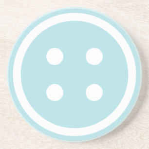 Cute Blue Sewing Button Coaster