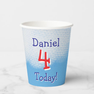 Cute Blue Sky kids Birthday Paper cup