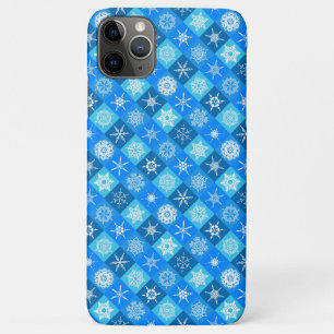 Cute blue snowflake patterns design iPhone 11 pro max case