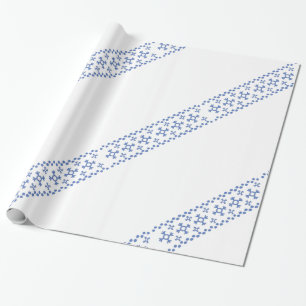 Cute Blue Snowflakes Pattern Thunder_Cove Wrapping Paper