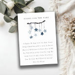 Cute Blue Star Mobile Books for Baby Shower Enclosure Card<br><div class="desc">For any further customisation or any other matching items,  please feel free to contact me at yellowfebstudio@gmail.com</div>