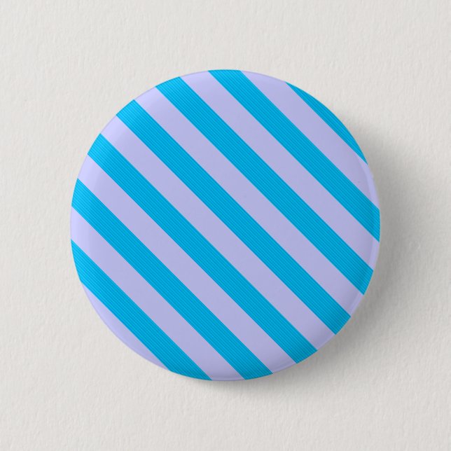Cute blue stripes patterns 6 cm round badge (Front)