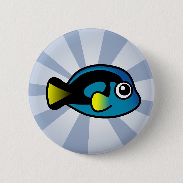 Cute Blue Tang 6 Cm Round Badge (Front)