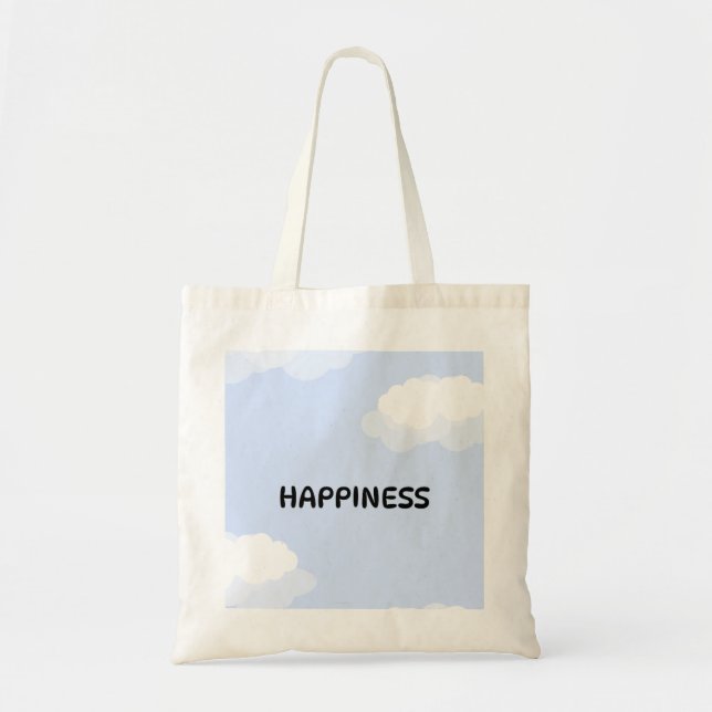 Cute blue tote bag  (Front)
