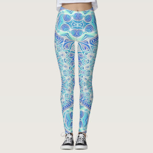 Cute blue trendy "Ratti_Creative_Arts" Legging