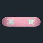 Cute Blue Unicorn, Stars Skateboard<br><div class="desc">Cute blue unicorn with stars.</div>