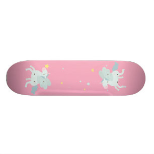 Cute Blue Unicorn, Stars Skateboard
