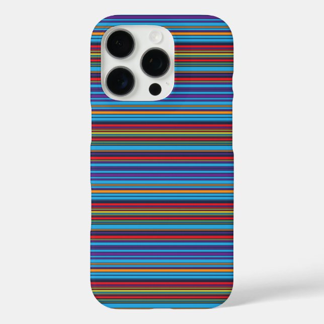 Cute blue violet stripes Case-Mate iPhone case (Back)