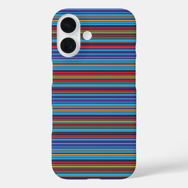 Cute blue violet stripes Case-Mate iPhone case (Back)