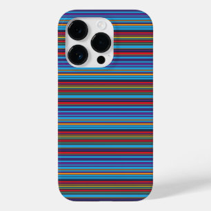 Cute blue violet stripes Case-Mate iPhone 14 pro case