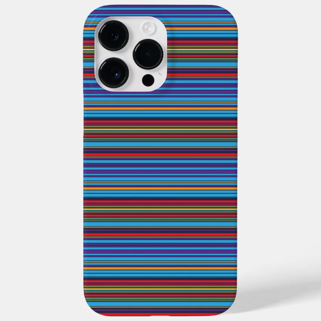 Cute blue violet stripes Case-Mate iPhone case (Back)