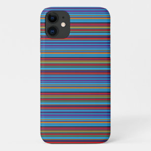 Cute blue violet stripes iPhone 11 case