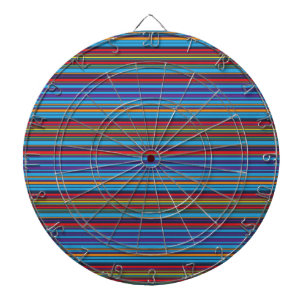 Cute blue violet stripes dartboard