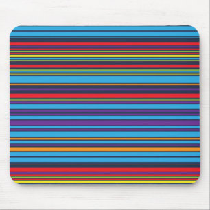 Cute blue violet stripes mouse mat
