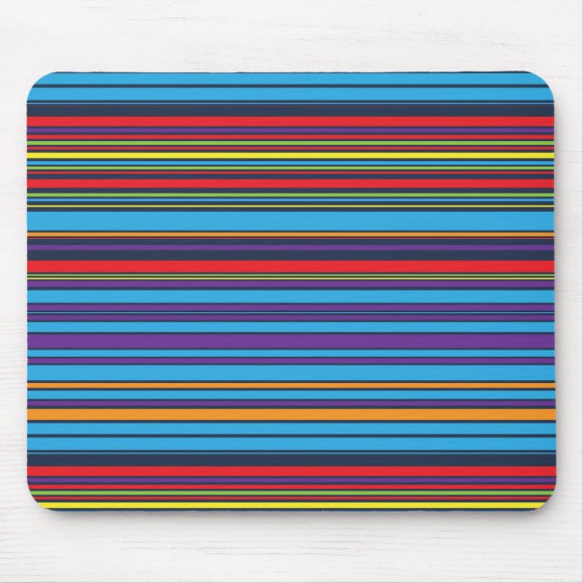 Cute blue violet stripes mouse mat (Front)