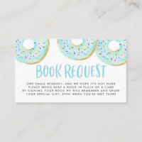 Cute Blue Watercolor Doughnuts Sprinkles Book Requ