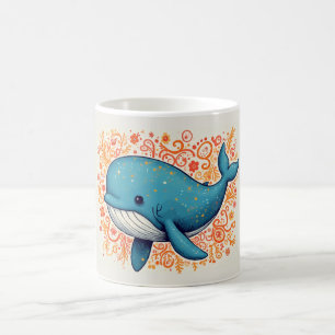 Cute Blue Whale Coffee Mug