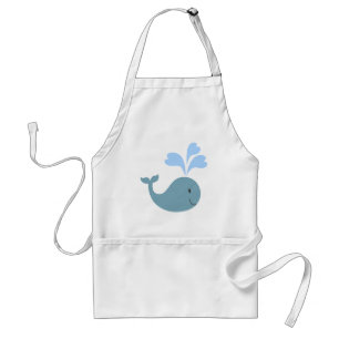 Cute Blue Whale Graphic Standard Apron