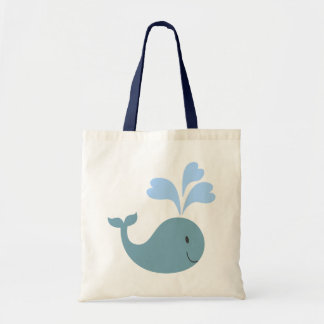 Cute Blue Whale Graphic Tote Bag