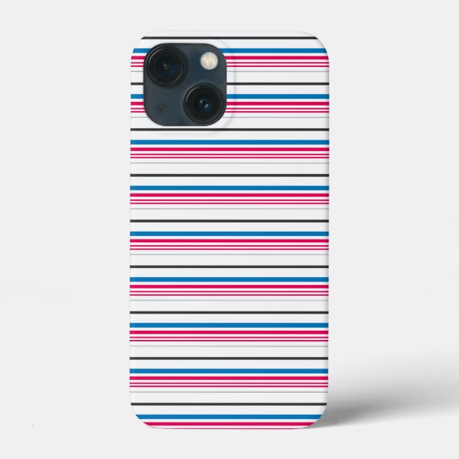 Cute blue white stripes Case-Mate iPhone case (Back)
