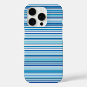 Cute blue white stripes iPhone 16 pro case