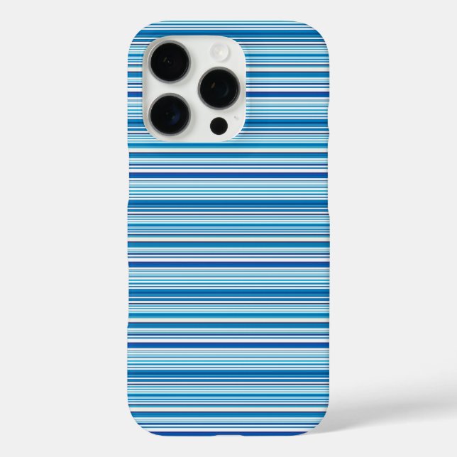 Cute blue white stripes Case-Mate iPhone case (Back)
