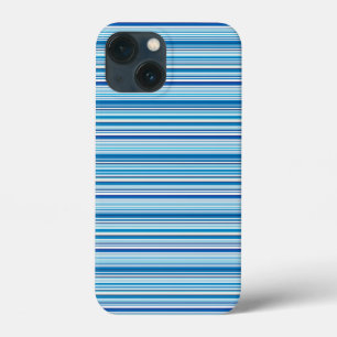 Cute blue white stripes iPhone 13 mini case
