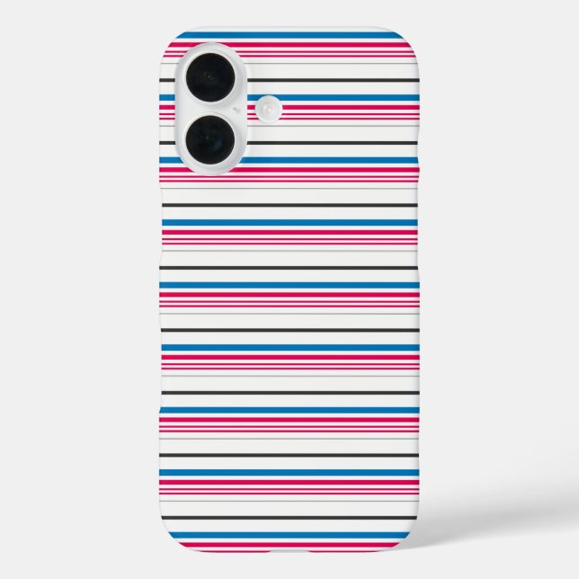 Cute blue white stripes Case-Mate iPhone case (Back)