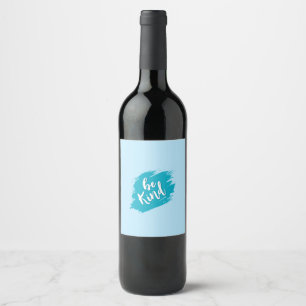 Cute Blue Wine Bottle Lable Label