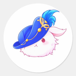 Cute Blue Wizard Bunny Sticker