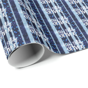 Cute blue wrapping paper