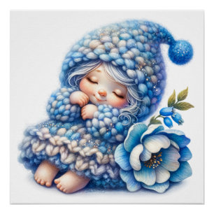 Cute Bluebell Fairy Poster
