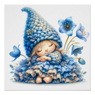 Cute Bluebell Fairy Poster