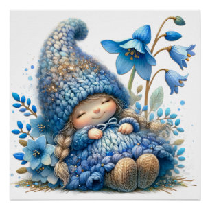 Cute Bluebell Fairy Poster