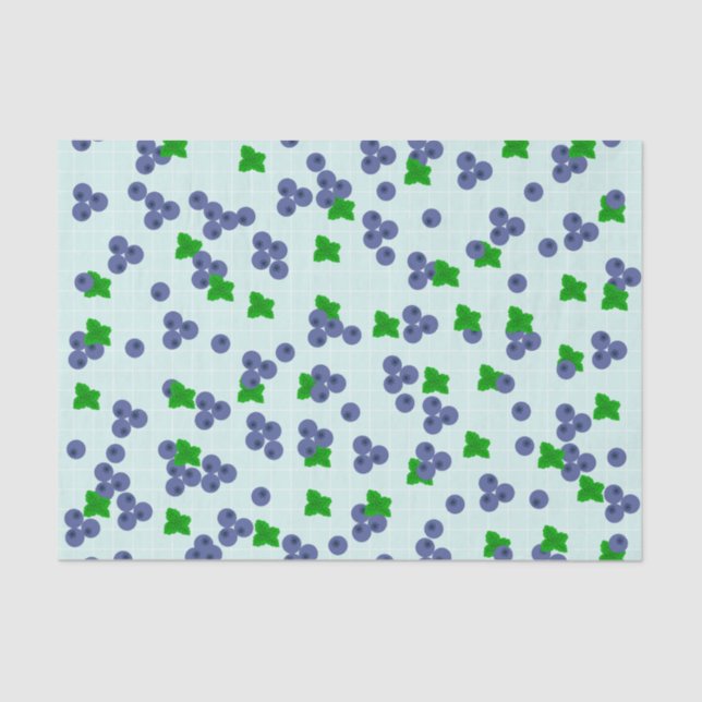 Cute Blueberries Tissue Paper  (Front)