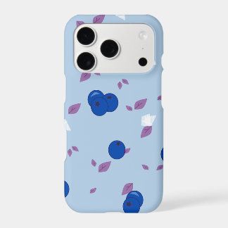 Cute Blueberries Vector Pattern iPhone Case
