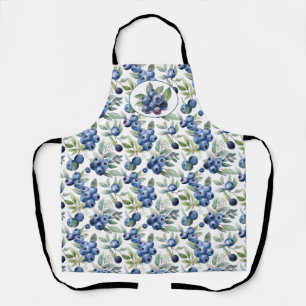 Cute Blueberries Watercolor  Apron