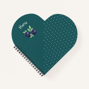 Cute Blueberries Watercolor Hand-painted Notebook