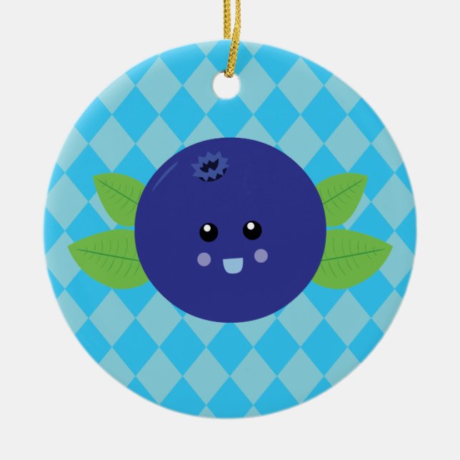 Cute Blueberry Ceramic Tree Decoration (Front)