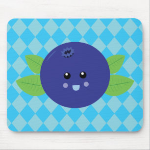 Cute Blueberry Mouse Mat