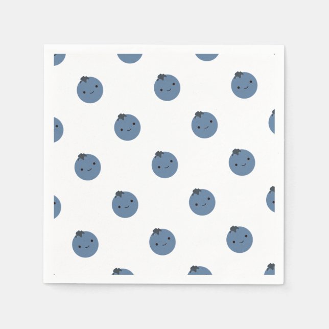 Cute Blueberry Napkin (Front)