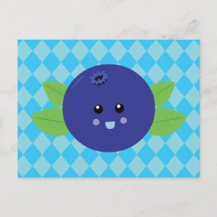 Cute Blueberry Postcard