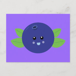 Cute Blueberry Postcard
