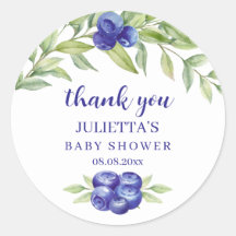 Cute Blueberry Thank You Sticker