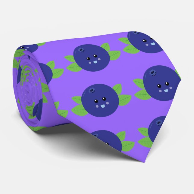 Cute Blueberry Tie (Rolled)