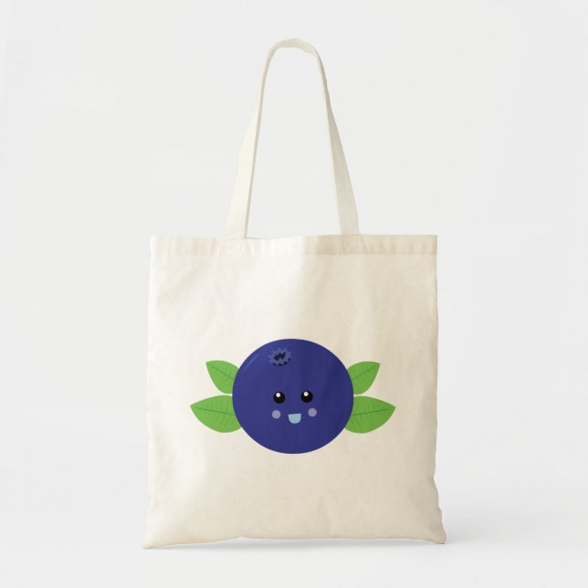 Cute Blueberry Tote Bag (Front)
