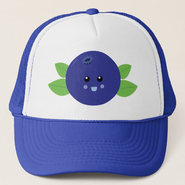 Cute Blueberry Trucker Hat (Front)