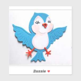 Cute Bluebird Custom-Cut Vinyl Sticker
